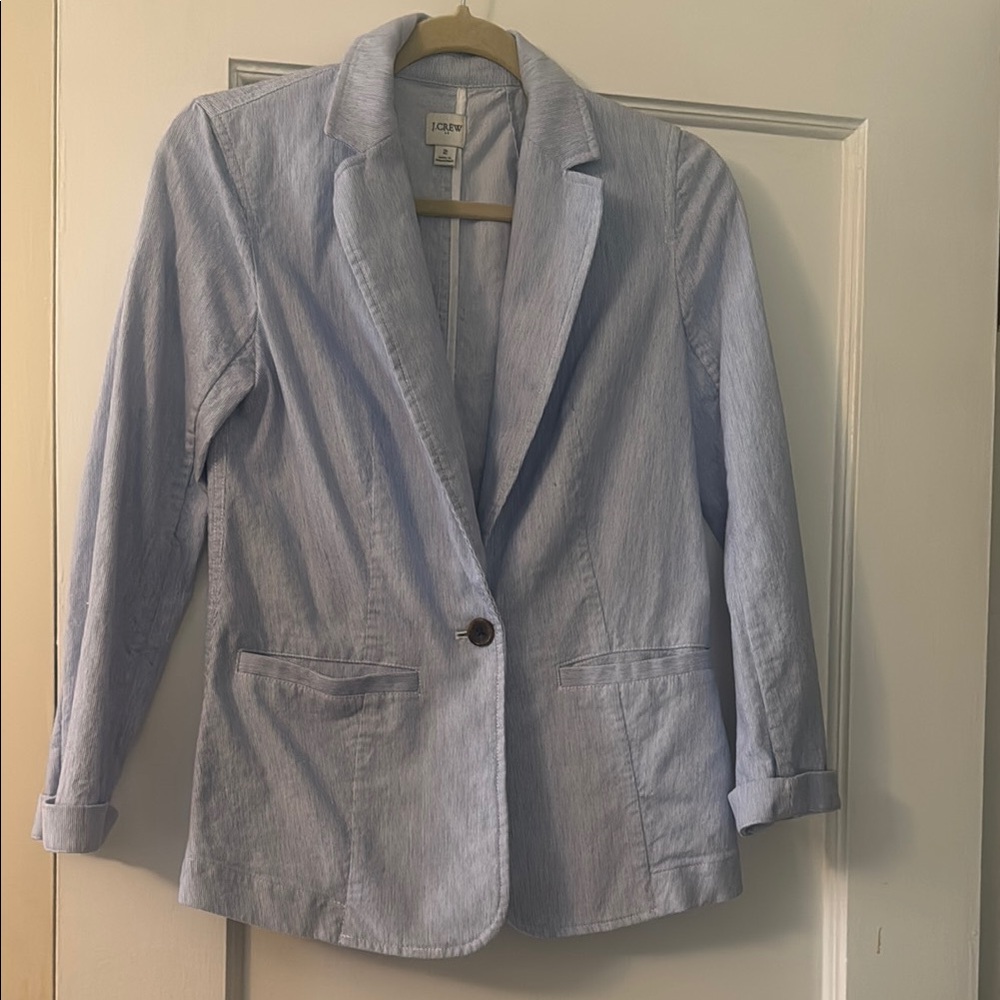 J. Crew Blue Blazer Tailored Lightweight Suit Jacket